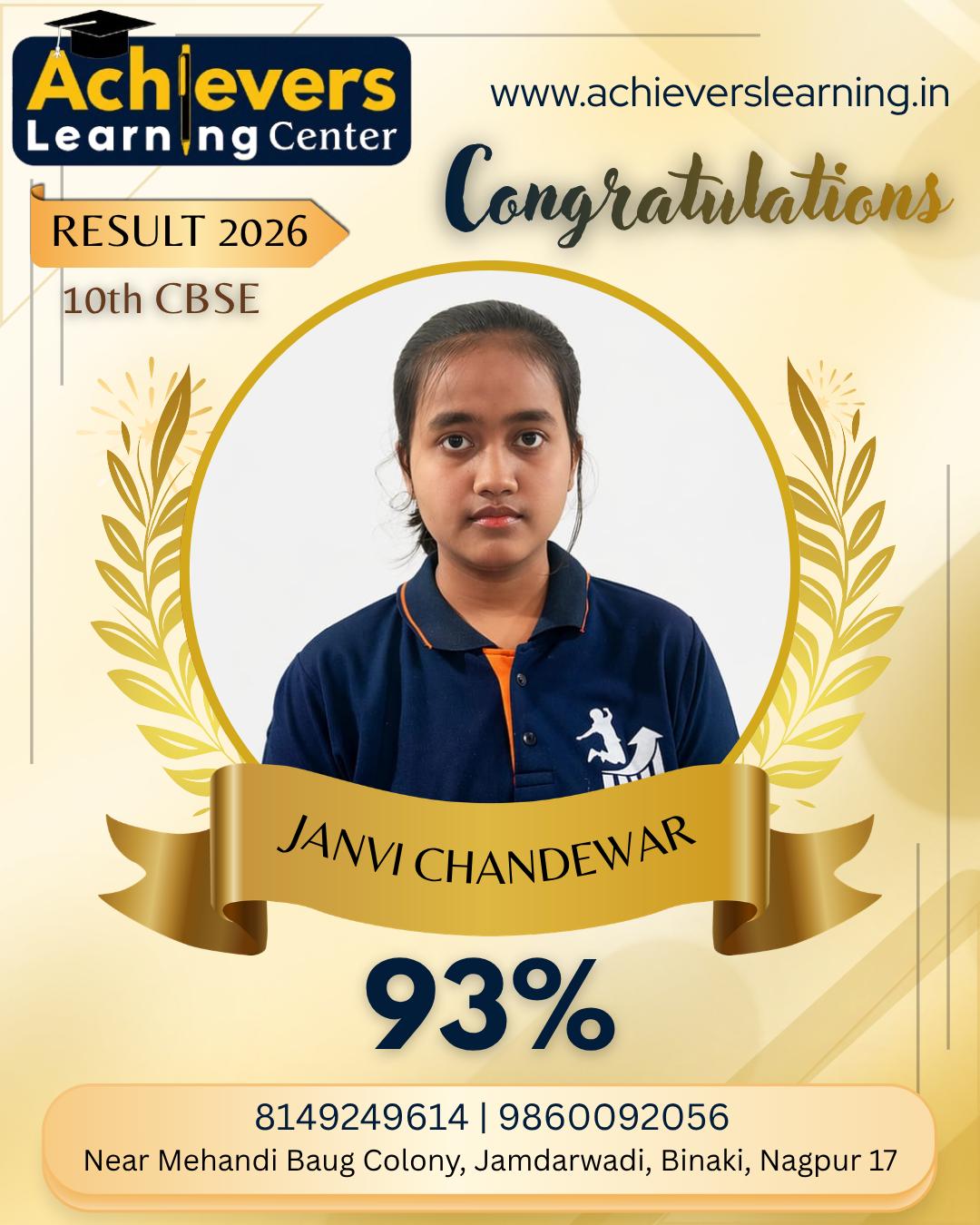 Prerna Achievers Learning Center Result 2026