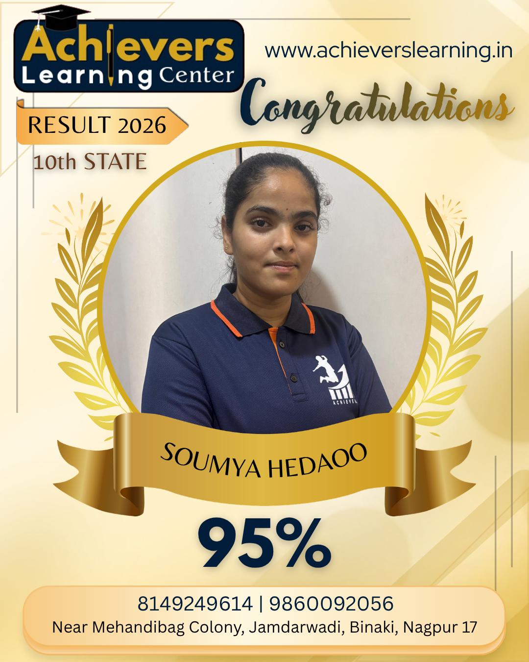 Soumya Achievers Learning Center Result 2026